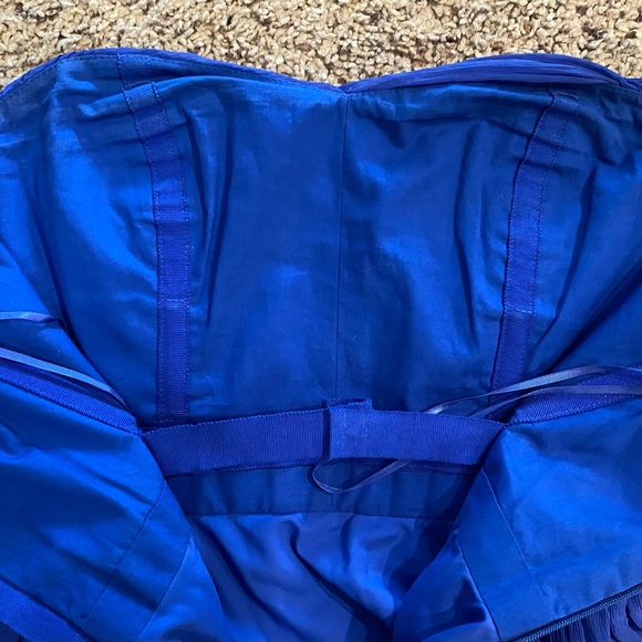 J Crew Silk Chiffon Arabella dress 00 petite Casablanca Blue - Picture 3 of 12